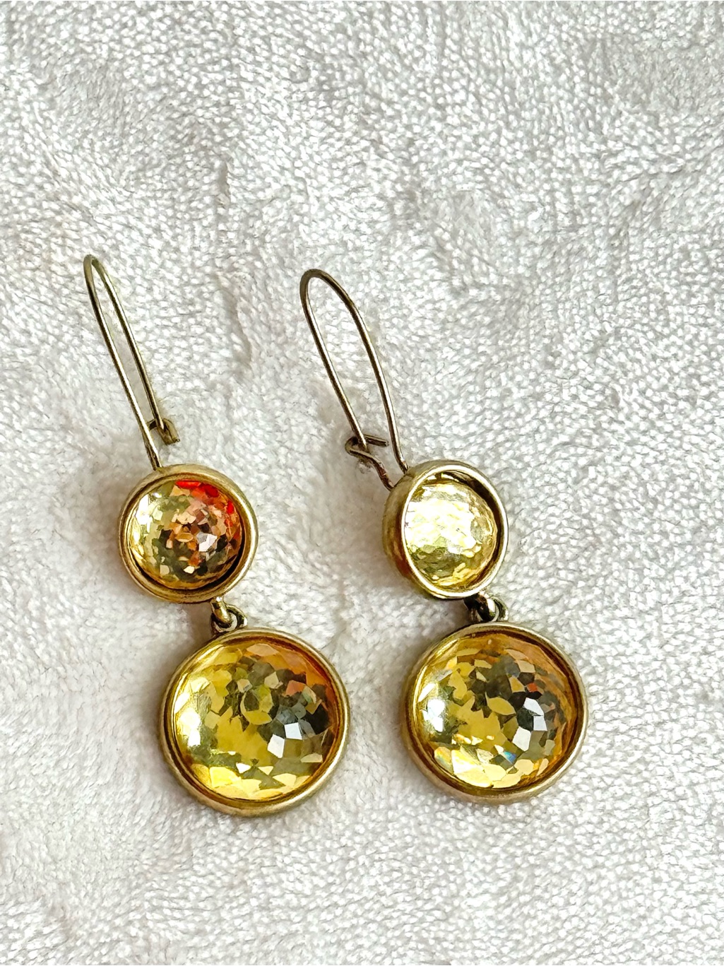 Kenneth Cole Gold-Tone Yellow Crystal Drop Earrings